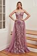 LaDivine J845 Tulle Overskirt Strapless Sweetheart Dress