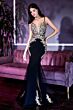 LaDivine KV1054 Open Back Illusion Side Skirt Dress