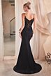 LaDivine KV1100 Lace Bodice Side Peplum Dress
