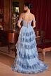 LaDivine KV1110 Tiered Skirt Off-The-Shoulder Dress