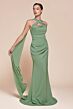 Ladivine 7433 Draped Bodice Chiffon 3-Way Neck Dress
