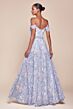 Ladivine 7441 Off The Shoulder Floral A-Line Dress