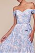 Ladivine 7441 Off The Shoulder Floral A-Line Dress