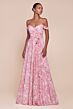 Ladivine 7441 Off The Shoulder Floral A-Line Dress