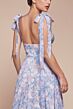 Ladivine 7442 Floral A-Line Tie Strap Dress