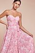 Ladivine 7443 A-Line Sweetheart Neck Floral Dress
