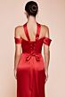 Ladivine 7452 Off The Shoulder Lace-Up Back Dress
