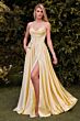 Ladivine 7481 Sweetheart Cowl Corset Bodice A-Line Dress