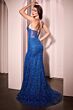 Ladivine C163 Illusion Corset Bodice Side Slit Dress