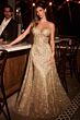 Ladivine C167 Illusion Bodice Plunging Neck Overskirt Dress