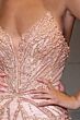 Ladivine CC0688 Plunging Neck Beaded Strapless Dress