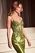 Ladivine CC2401 Illusion Corset Lace-Up Dress