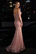 Ladivine CC341 Mermaid Off-The-Shoulder Illusion Bodice Dress