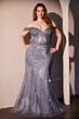 Ladivine CC341 Mermaid Off-The-Shoulder Illusion Bodice Dress