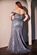 Ladivine CC341 Mermaid Off-The-Shoulder Illusion Bodice Dress