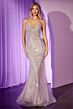 Ladivine CC416 Strapless Sweetheart Neckline Geometric Dress