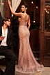Ladivine CC8801 Pearl Embellished Glitter Corset Dress