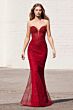 Ladivine CC8885 Sweetheart Neck Embellished Strapless Dress