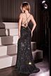 Ladivine CC8918 Spaghetti Strap High Slit Beaded Dress