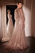 Ladivine CD0102 Bishop Sleeves Plunging Neck Dress
