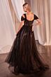 Ladivine CD0237 Sweetheart Neck Cold-Shoulder Tulle Dress