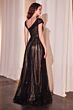 Ladivine CD0238 Asymmetric Neck Beaded A-Line Dress