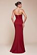 Ladivine CD355 Strapless Cowl Neck High Slit Dress