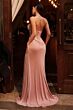 Ladivine CD384 Ruched Sweetheart Neck Side Overskirt Draped Dress