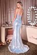 LaDivine CD756 Strapless Curved Neck Beaded Corset Dress