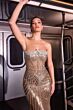 LaDivine CD756 Strapless Curved Neck Beaded Corset Dress