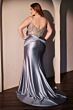 LaDivine CD757C Beaded Sweetheart Neck Sheer Corset Dress