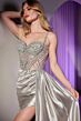Ladivine CD774 Illusion Top Side Tail Dress