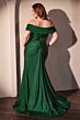 Ladivine CD790C Off The Shoulder Ruched Plus Size Bridesmaid Dress