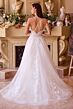 Ladivine CD792W Criss Cross Back Lace Bodice Dress