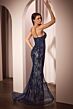 Ladivine CD795 Plunging Neck Spaghetti Strap Dress