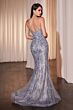 Ladivine CD795 Plunging Neck Spaghetti Strap Dress