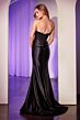Ladivine CD797 Strapless Corset Bodice Pleated Waist Dress