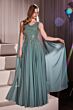 Ladivine CDS509 Scoop Neck Shoulder Streamer A-Line Dress
