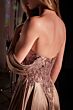 LaDivine CDS525 A-Line Satin Removable Off The Shoulder Dress