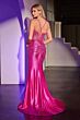 LaDivine CDS527 Sweetheart Neck Spaghetti Strap Beaded Dress