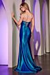 Ladivine CDS528 Embellished Neckline Slit Skirt Dress