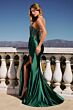 Ladivine CDS538 Asymmetric Waist Cutaway Slit Dress