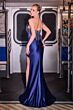 Ladivine CDS538 Asymmetric Waist Cutaway Slit Dress