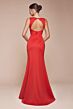 Ladivine CH395 Sleeveless Cutout Back High Slit Dress