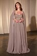 Ladivine CJ937 Applique Bodice Hanging Sleeve Dress
