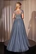 Ladivine CM360 Illusion Keyhole Back Court Neck Dress