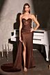Ladivine J875 Sweetheart Neck Sheer Corset Bodice Dress