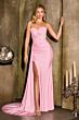 Ladivine J875 Sweetheart Neck Sheer Corset Bodice Dress