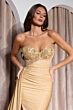 Ladivine J875 Sweetheart Neck Sheer Corset Bodice Dress