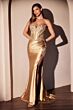 Ladivine KV1116 Sweetheart Neck Ruched Derriere Satin Dress